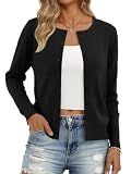 Trendy Queen Women's Lightweight Knit Cardigan Black Medium