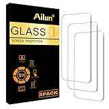 Ailun Screen Protector for iPhone 14 / iPhone 14 Pro [6.1 Inch] Display 3 Pack Tempered Glass, Sensor Protection, Dynamic Island Compatible, Case Friendly