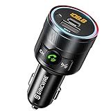 Syncwire Bluetooth 5.4 FM Transmitter for Car, 38W PD&QC3.0 Dual USB Charging Bluetooth Car Adapter Microphone & Bass Sound MP3 Music Player FM Kit with Hands-Free Calling