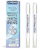 Venus Visage Teeth Whitening Pen (Pack of 2) – Professional Whitening Gel, 30+ Uses, Low Sensitivity, Enamel-Safe Mint Formula – Travel Whitener for Dentures, Coffee, Wine & Tobacco Stains