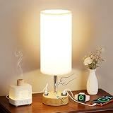 MOICO Table Lamp for Bedroom, Touch Nightstand Lamp with 10W USB Charging
