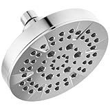 Delta 6-Setting Chrome Shower Head with High Pressure Spray, 6 Inch Round Shower Head, Showerheads, 1.75 GPM Flow Rate, Chrome 52535