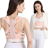 Posture Corrector for Women Back Brace Shoulder Straightener Pink, S/M