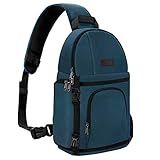 MOSISO Camera Sling Bag, DSLR/SLR/Mirrorless Camera Backpack Case Shockproof Photography Backpack with Tripod Holder & Removable Modular Inserts Compatible with Canon/Nikon/Sony/Fuji, Deep Teal