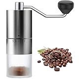 EZLucky Portable Manual Coffee Grinder - Conical Burr with 5 Adjustable Settings for Smooth Grinding, Perfect for Espresso Enthusiasts at Home, Office, or Camping