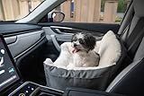 Best Pet Supplies Dog Pet Booster Seat, Dog Car Seats for Small Dogs & Medium Dogs, Soft Plush Cushion with Comfortable Bedding, Secure Straps, and Tall Pillow, Gray