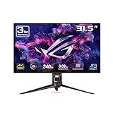 ASUS ROG Swift 32” 4K OLED Gaming Monitor (PG32UCDM) - UHD (3840 x 2160), QD-OLED, 240Hz, 0.03ms, G-SYNC Compatible, Custom Heatsink, Graphene Film, 99% DCI-P3, True 10-bit, 90W USB-C