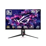 ASUS ROG Swift 32” 4K OLED Gaming Monitor (PG32UCDM) - UHD (3840 x 2160), QD-OLED, 240Hz, 0.03ms, G-SYNC Compatible, Custom Heatsink, Graphene Film, 99% DCI-P3, True 10-bit, 90W USB-C