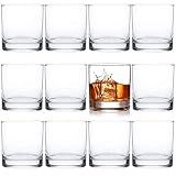 Kingrol 12 Pack 10 oz Heavy Base Old Fashioned Whiskey Glasses