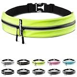 Fitgriff® Running Belt for Men & Women - Secure Jogging Pouch for Phone, Keys & Essentials - For All Cell Phones (Neon Yellow, 24.5" - 35.5" Waist Size)