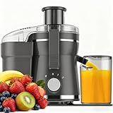 Juicer Machine, 500W Centrifugal Juicer Extractor with 3 Speed & Wide Mouth 3” Feed Chute for Fruit Vegetable, High Yield Juicer Included Cleaning Brush for Easy to Clean