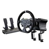MOZA R5 Bundle Kit Racing Simulator 5.5Nm Direct Drive Wheelbase,Unbeatable Rigid & Durable 11-Inch ES Racing Wheel SR-P Lite Dual Pedal and Desk Clamp All-in-One