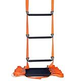 FKNGS Fire Escape Ladder, 32.8 Feet Emergency Fire Ladder, 3-5 Story Homes Reusable Safety Rope Ladder for Kids and Adults