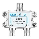TKCHAX 2 Way Coaxial Cable Splitter,Support 10-2602MHz,RG6 RG59 Compatible,Work with MoCA2.5 and MoCA3.0,CATV, Satellite TV,Antenna,HDTV and Internet