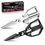 Huusk Kitchen Shears Set, Heavy Duty Poultry Shears, Japanese Kitchen Scissors for Meat, Chicken Bones, and Turkey, Christmas Gifts for Men Women