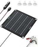 ECOBOSS 10W Solar Battery Charger Maintainer 12V Waterproof, Smart Solar Trickle Charger with Indicator Lights, No Overcharge & Reverse Protection, for Car Truck Boat RV Motorcycle Battery Storage