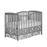 Dream On Me Chelsea 5-in-1 Convertible Full-Size Baby Crib in Steel Grey, GreenGuard Gold & JPMA, Pinewood, 4 Mattress Heights, Converts to Toddler, Day & Full-Size Bed, Modern Classic Nursery