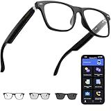 Giwbeiv AI Smart Glasses for Men and Women with Chat GPT, Bluetooth Translation Glasses with 164 Languages and Color-Change Lens, Music Playback, Hands-Free Calls, UV & Blue Light Protection