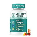 SmartyPants Prenatal Multivitamin Gummies, Vitamin D & C, Omega 3, 90 Ct