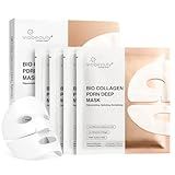 VIABEAUTY Bio Collagen Face Mask with PDRN and Hyaluronic Acid - Hydrogel Collagen Mask Overnight - Deep Hydrating, Glass Skin, Firming & Rejuvenating Skincare| 1.41oz(40g) x 4ea