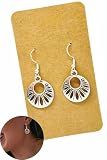 Silver Dangle Earrings on 925 Sterling Silver Wire, Fashion Trendy Handmade Earrings for Women Girls, Hypoallergenic (02-Sun flower)