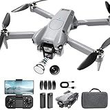 ASFSFQ PRO Drone with Camera for Adults 4K,Brushless Motors Drone for Kids Beginners,40mins Flight Time with 2 Batteries,FPV Foldable RC Quadcopter,Toys Gifts for Teen Boys Girls, Beginner（Grey）
