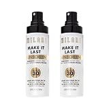 Milani Sunscreen Setting Spray, Make It Last Face Sunscreen- SPF 30 2-Pack