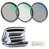NEEWER 67mm UV/CPL/ND Lens Filter Kit with Hard Shell Storage Case, Multicoated Optical Glass & Aluminum Alloy Frame, UV + Circular Polarizer (CPL) + Neutral Density (ND4) Filter for 67mm Camera Lens