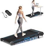 FOUSAE Walking Pad Treadmill, 6.2MPH Under Desk Walking Pad with 9% Incline, Treadmills for Home with Double Frame, 2.5HP Brushless Drive, 12 HIIT Programs, Remote Control, 330LBS Capacity