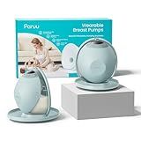 Paruu P20 Hands-Free Wearable Electric Breast Pump - 4 Modes & 12 Suction Levels, 19/21/24mm Double-Sealed Flanges, Visible Milk Volume & Pumping Time, Lightweight Portable (2 Pack, Light Green)
