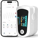 Innovo iP900BP-B Fingertip Pulse Oximeter, Blood Oxygen Monitor with Free App, Plethysmograph, and Perfusion Index (with Bluetooth)