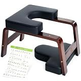 BODYWAKER Yoga Headstand Bench, Stand Yoga Chair for Balance Training, Core Strength Building, Upside Down Chair for Relaxation, Handstand Trainer Inversion Chair for Home Gym (Chocolate Black)