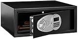 Amazon Basics Steel Security Safe and Lock Box with Programmable Electronic Keypad, Secure for Cash, Jewelry, Documents, Black, 0.7 Cubic Feet, 16.9-x-14.6-x-7.1-inches (WxDxH)