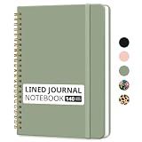 Taja Lined Spiral Notebook for Work, 5.7"x7.9" Spiral Journal College Ruled