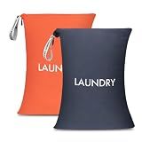 WiseBoy 2 Pack Travel Laundry Bags for Dirty Clothes, Laundry Bag, Zippered