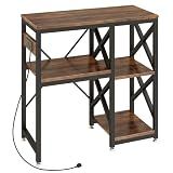 METYERRY 20-29-37 Gallon Fish Tank Stand with Power Outlet,Adjustable Shelf