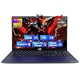 NIMO 15.6" IPS FHD-Gaming-Laptop, 6 Cores AMD Ryzen 5 6600H 32GB DDR5 RAM 1TB SSD (Beat i7-1165G7 up to 4.5GHz) 660M 6nm GPU-Computer with 100W Type-C Backlit Keyboard, Fingerprint