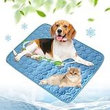 FVELPLT 2025 New Dog Cooling Mat, Pet Cooling Mats, Summer Cool Pads Pet Mat Outdoor for Dogs & Cats, Pet Bed Mats Machine Washable (Blue, 70×55 cm | 28×22")