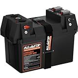 ALL-TOP Smart Battery Box, 12V Marine Case w/ 50AMP Connectors, Multi Ports & Circuit Breaker for Trolling Motor, RV & Solar Panel, Battery Not Included