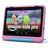 Amazon Fire HD 8 Kids Pro tablet (newest model), ages 6-12. Bright 8" HD screen, includes ad-free content, parental controls, 13-hr battery, slim case for older kids, 32GB, Jungle Cat