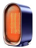 Space Heater, Portable Small Heaters for Indoor Use, Electric Desk Heater with Overheat and Tip-Over Protection, Mini Personal Heaters for Home Office Workspace, Blue