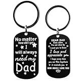 DDTEAN Father's Day Gifts for Dad from Daughter Son Wife, Sentimental Keychain Meaningful Gifts for Dad Husband from Kids, Birthday Christmas Thanksgiving Gift Ideas for Father