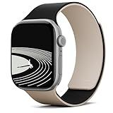 MOFT Snap Duo Watch Bands Compatible with Apple Watch,Quick Magnetic Wear,Duo-Color&Soft Silicone,iWatch Bands for Ultra 3/2/1,Series 11/10/9/8/7/SE/6/5/4/3/2/1, 42/44/45/46/49mm,Vast Black x Stardust