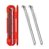 ETENWOLF Pencil Tire Pressure Gauge 2 Pack (10-50PSI, 20-120PSI) with 16 Tire Caps Calibrated to ANSI B40.1 Grade B(2%), Stainless Steel Body, Car Accessories for Cars, Pickups, RVs, Bicycles