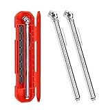 ETENWOLF Pencil Tire Pressure Gauge 2 Pack (10-50PSI, 20-120PSI) with 16 Tire Caps Calibrated to ANSI B40.1 Grade B(2%), Stainless Steel Body, for Cars, Pickups, RVs, Bicycles