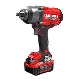 CRAFTSMAN V20 RP Impact Wrench, Cordless, Brushless, High Torque, 1/2 Inch, 4Ah Battery and Charger Included (CMCF940M1)