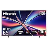 Hisense 43" E6 Cinema Series QLED 4K UHD Smart Fire TV (43E6QF, 2025 Model) - QLED, AI Light Sensor, Dolby Vision · Atmos, Voice Remote with Alexa, Motion Rate 120, HDR 10+ Adaptive, Game Mode Plus