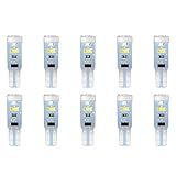 T5 LED Bulb, cciyu 37 74 2721 5-SMD 3014 LED Bulb, Super White 73 70 79 85 Wedge Led Bulb, Signal Light Replacement Dash Dashboard Light Instrument Panel Cluster LED Lamps Glove Box Light Bulb, 10pcs