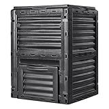 VEVOR Garden Compost Bin 80 Gallon, BPA Free Composter, Large Capacity Outdoor Composting Bin with Top Lid and Bottom Door, Easy Assembling, Lightweight, Fast Creation of Fertile Soil