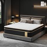 LETMOON California King Mattress, 12 Inch Gel Memory Foam Hybrid Mattress Cal King Size Bed in a Box, Pressure & Pain Relief, Medium Firm, Individual Pocket Spring, Edge Support, CertiPUR-US